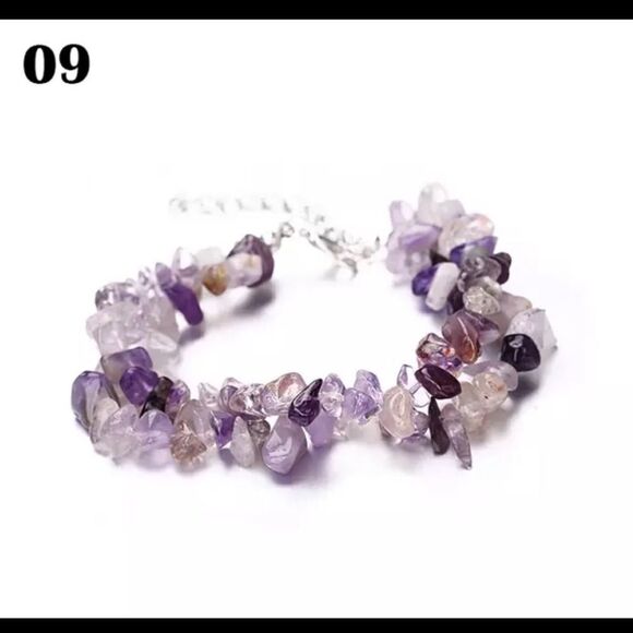 🍄🍄BOHO DOUBLE STRAND NATURAL STONE BRACELET - Picture 2 of 6